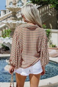 Feel The Breeze Button Down Top - Green | Makk Fashions