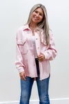 Feeling Cozy Fleece Shacket - Dusty Pink | Makk Fashions