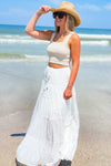 Flowy Summer Days Tiered Maxi Skirt - Off White | Makk Fashions