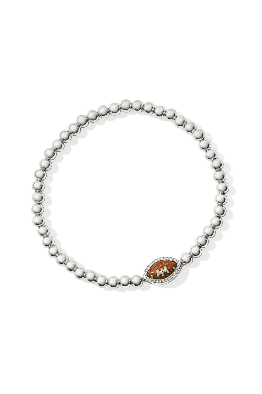 Kendra Scott: Football Silver Stretch Bracelet - Orange Goldstone | Makk Fashions