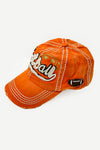 "Football" Vintage Baseball Cap - Orange | Makk Fashions