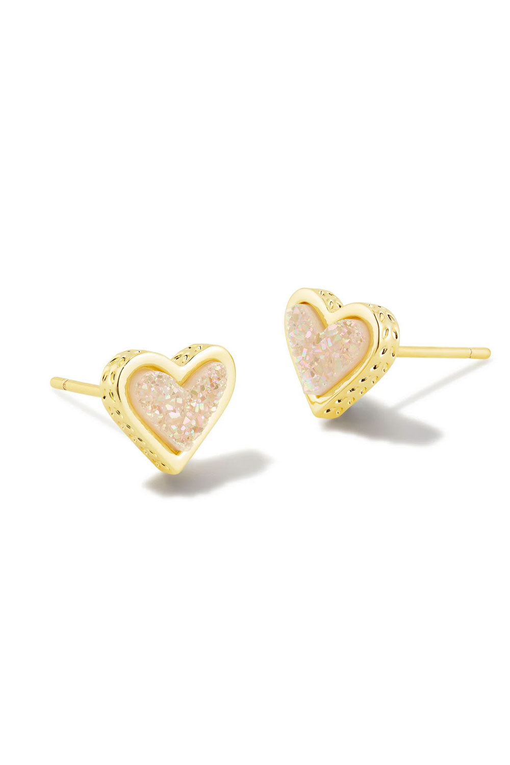 Kendra Scott: Framed Ari Heart Earrings - Iridescent Drusy | Makk Fashions