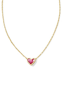 Kendra Scott: Framed Ari Heart Short Pendant Necklace - Azalea Illusion | Makk Fashions