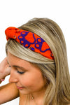 GAME DAY: Clemson Paw Headband - Orange/Purple | Makk Fashions