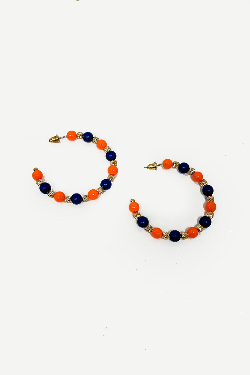 Go Gators Hoop Earrings - Orange/Blue | Makk Fashions