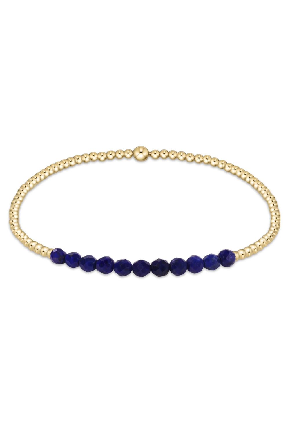 enewton: Gold Bliss 2mm Bead Bracelet - Lapis | Makk Fashions