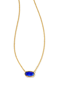 Kendra Scott: Grayson Gold Pendant Necklace - Cobalt Blue Illusion | Makk Fashions
