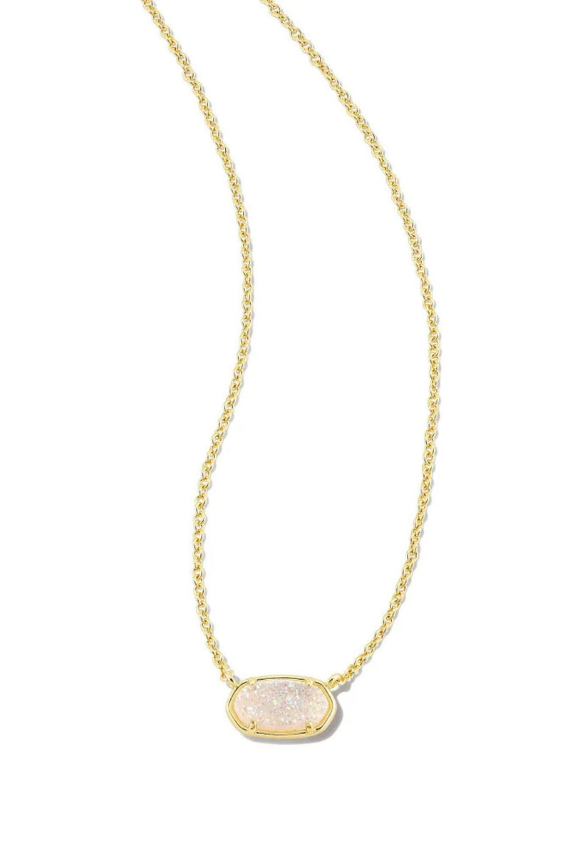 Kendra Scott: Grayson Gold Pendant Necklace - Iridescent Drusy | Makk Fashions