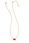 Kendra Scott: Grayson Gold Pendant Necklace - Red Illusion | Makk Fashions