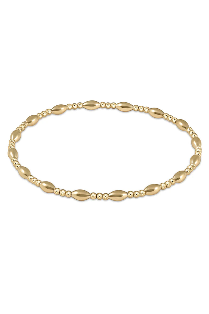 enewton: Harmony Joy Pattern 2mm Bead Bracelet - Gold | Makk Fashions