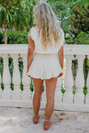 Have Some Fun Linen Ruffled Shorts - Natural | Makk Fashions