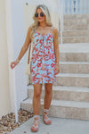 Hawaii Time Tropical Print Sleeveless Dress - Aqua | Makk Fashions