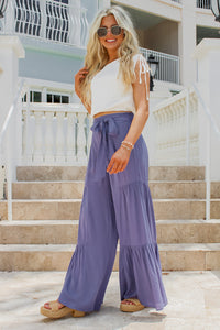 Here To Stay Wide Leg Pants - Denim | Makk Fashions