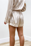 Holiday Dreams Satin Pajama Set - Cream | Makk Fashions