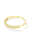 Kendra Scott: Holland Gold Bangle Bracelet - White Crystal | Makk Fashions