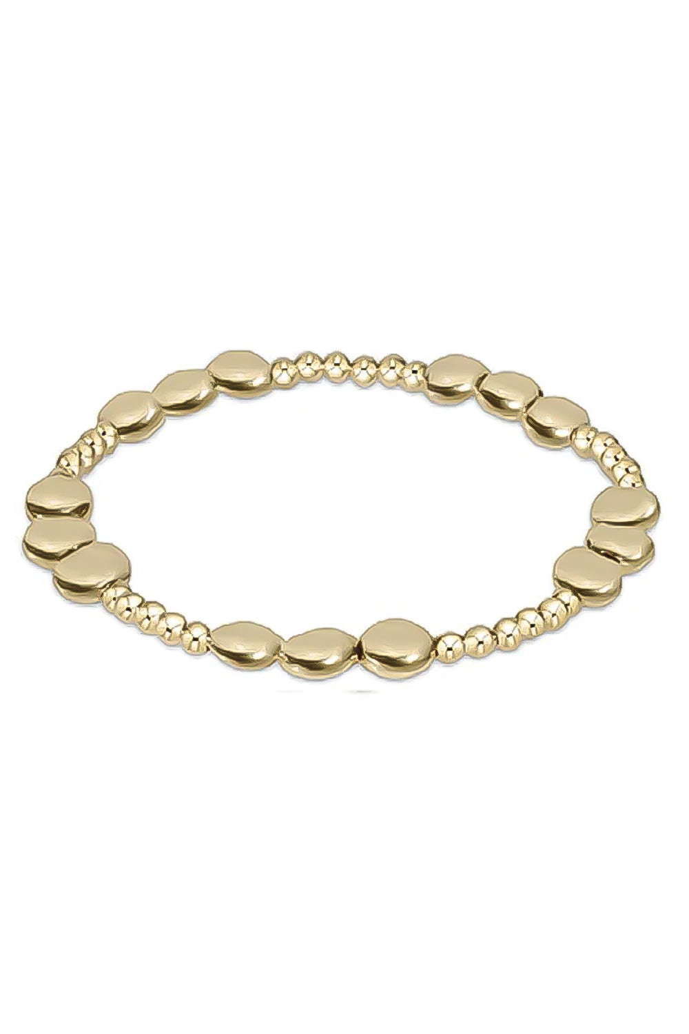 enewton: Honesty Joy Pattern 6mm Bead Bracelet - Gold | Makk Fashions
