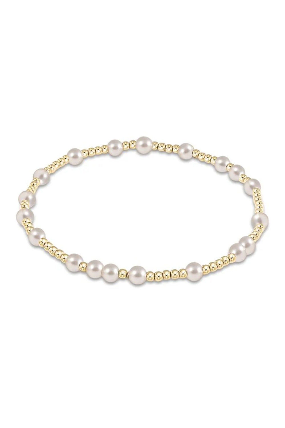 enewton: Hope Unwritten 4mm Bead Bracelet - Pearl | Makk Fashions