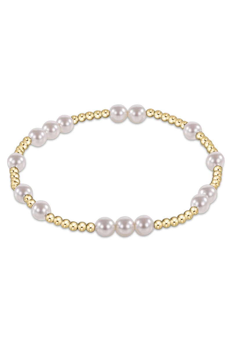 enewton: Hope Unwritten 5mm Bead Bracelet - Pearl | Makk Fashions