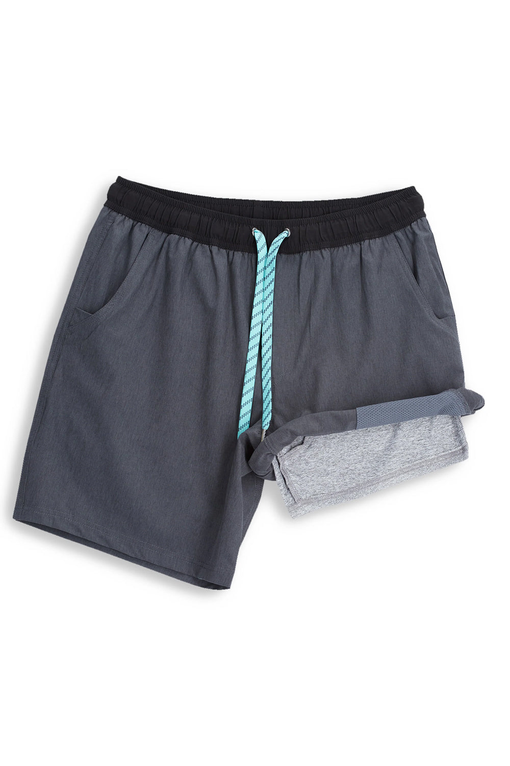 Live Forever Golf: Hudson Performance Short - Charcoal Black | Makk Fashions