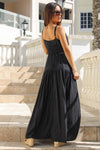 Date Night Beauty Front Tie Maxi Dress - Black