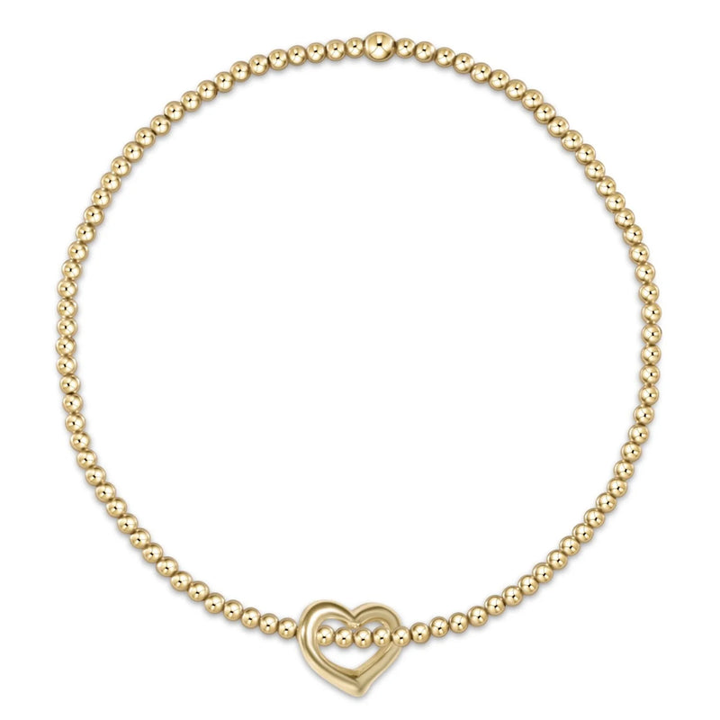 enewton: Classic Gold 2mm Bead Bracelet - Inspire Love Small Charm
