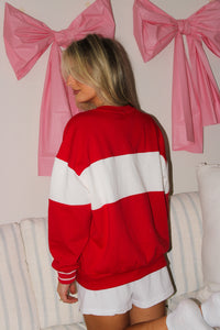 Z Supply: Oversized Love Sweatshirt - Kiss Me Red