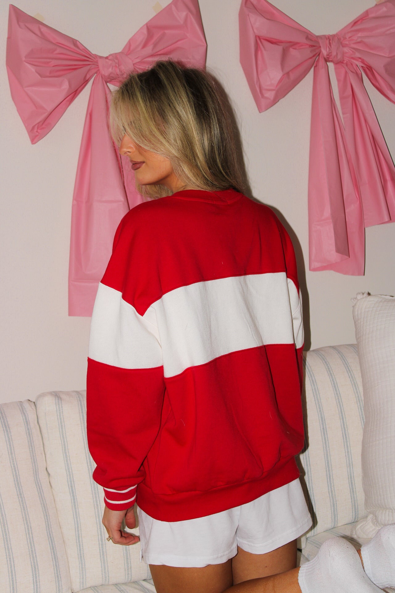 Z Supply: Oversized Love Sweatshirt - Kiss Me Red