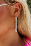 It's A Party Rhinestone Hoop Earrings | Makk Fashions
