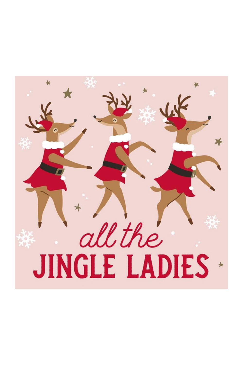 Jingle Ladies Funny Christmas Cocktail Napkins 20ct | Makk Fashions