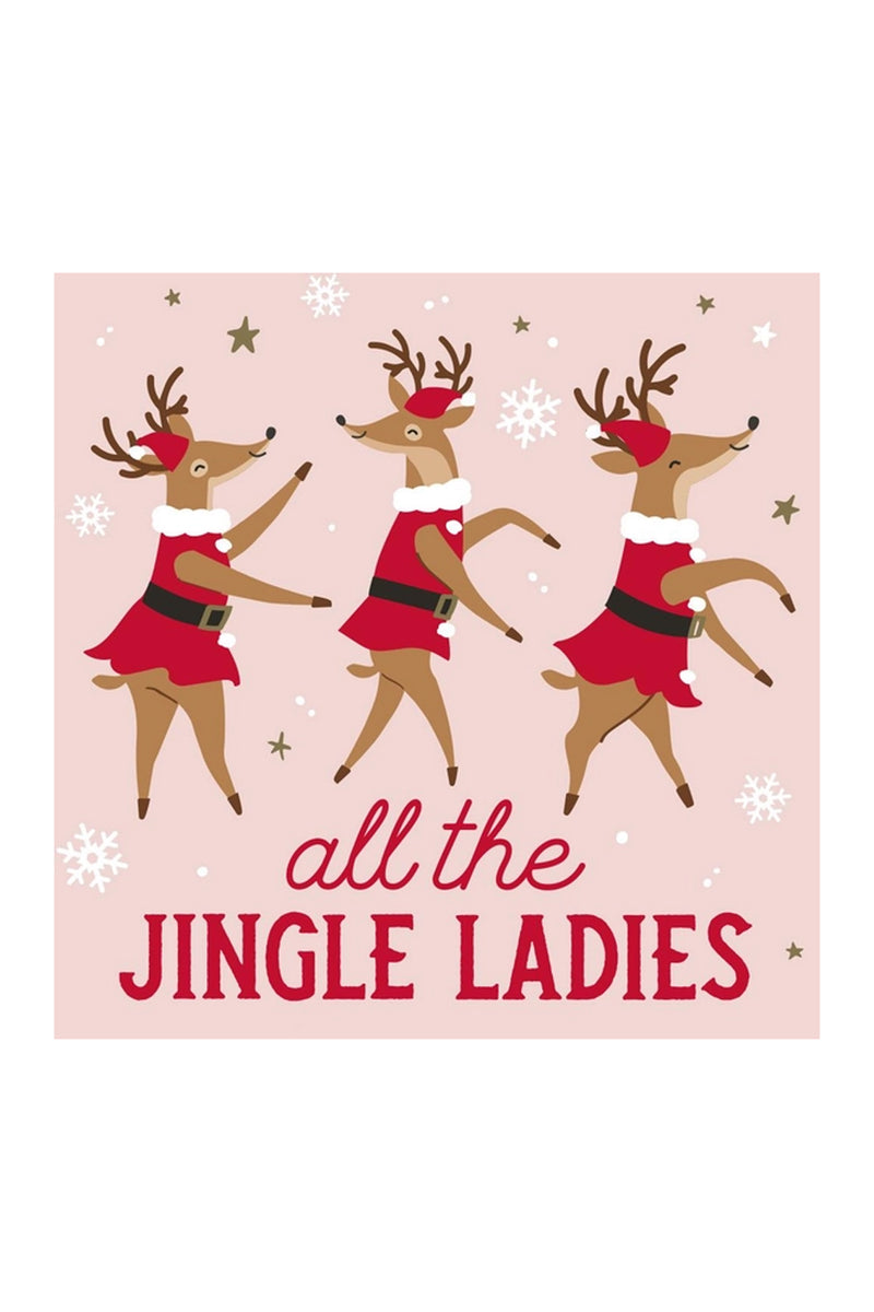 Jingle Ladies Funny Christmas Cocktail Napkins 20ct | Makk Fashions