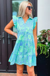 Joyful Summers V-Neck Dress - Mint | Makk Fashions