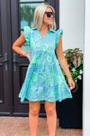 Joyful Summers V-Neck Dress - Mint | Makk Fashions