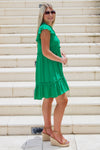 Just For You Tiered Ruffle Dress - Kelly Green | Makk Fashions