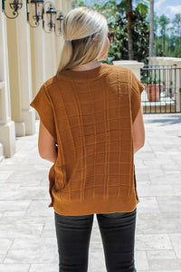 Keep You Close Knit Sweater Vest - Pale Brown | Makk Fashions