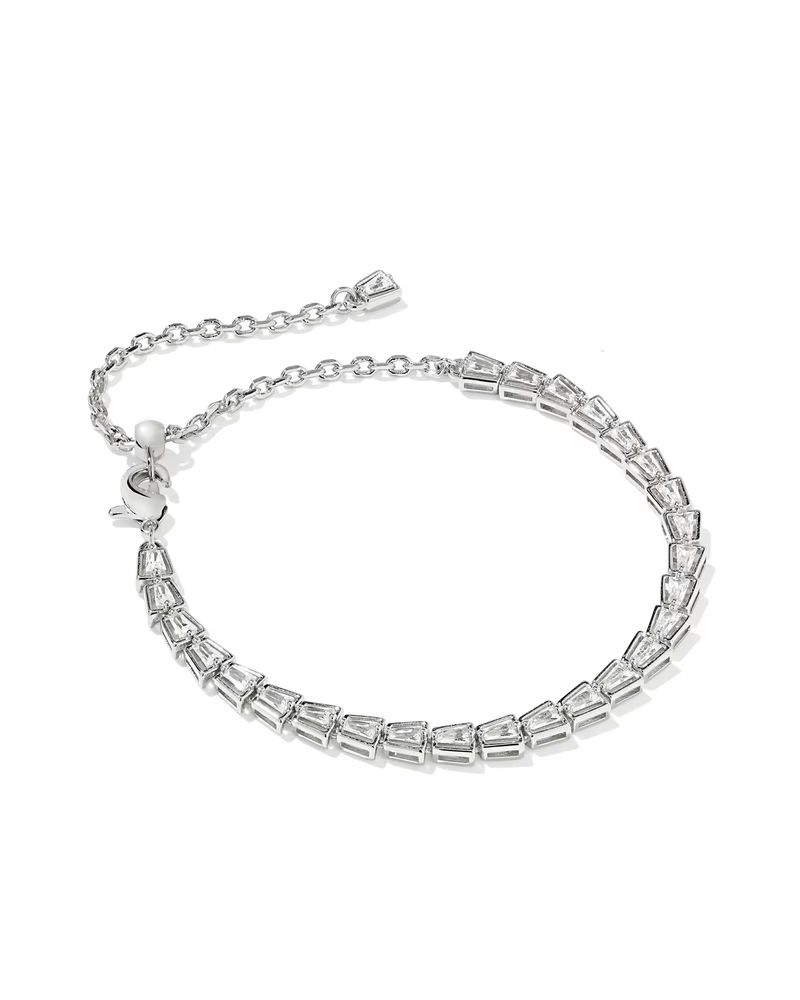 Kendra Scott: Bella Tennis Bracelet Rhodium - White CZ