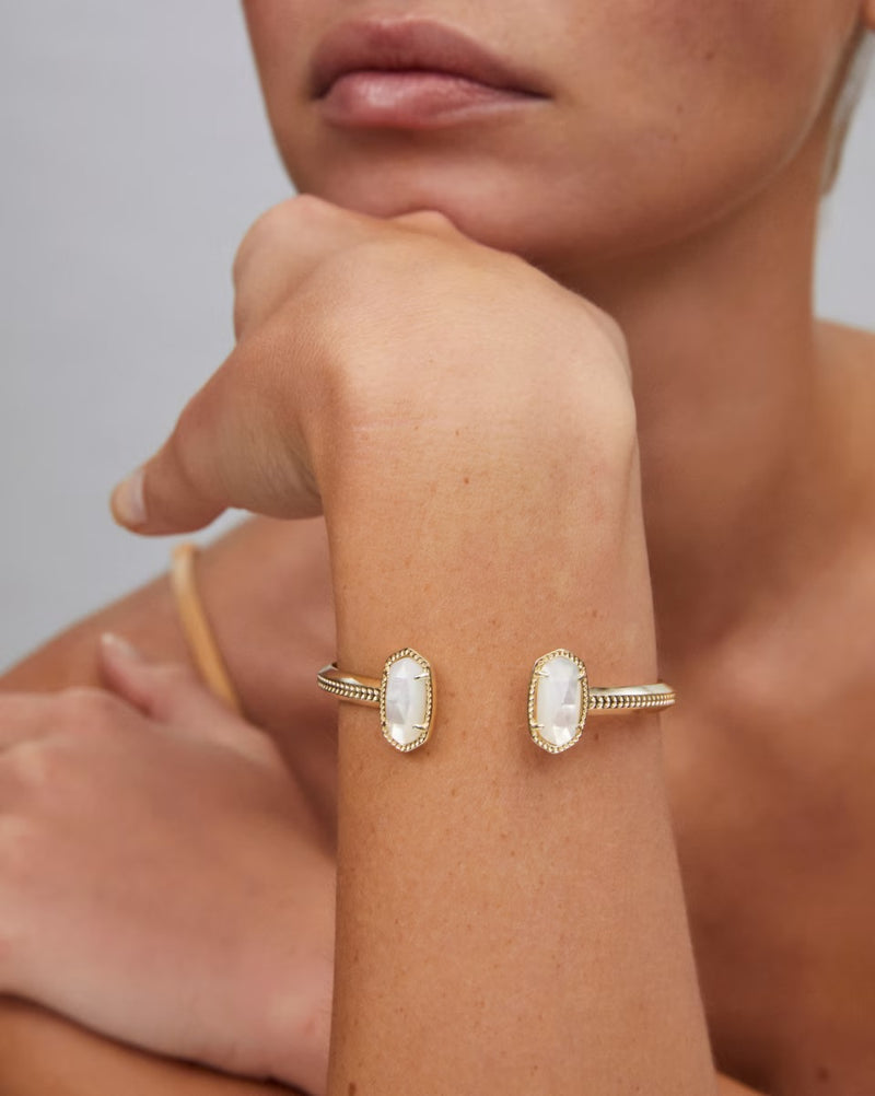 Kendra Scott: Elton Gold Cuff Bracelet - Ivory MOP