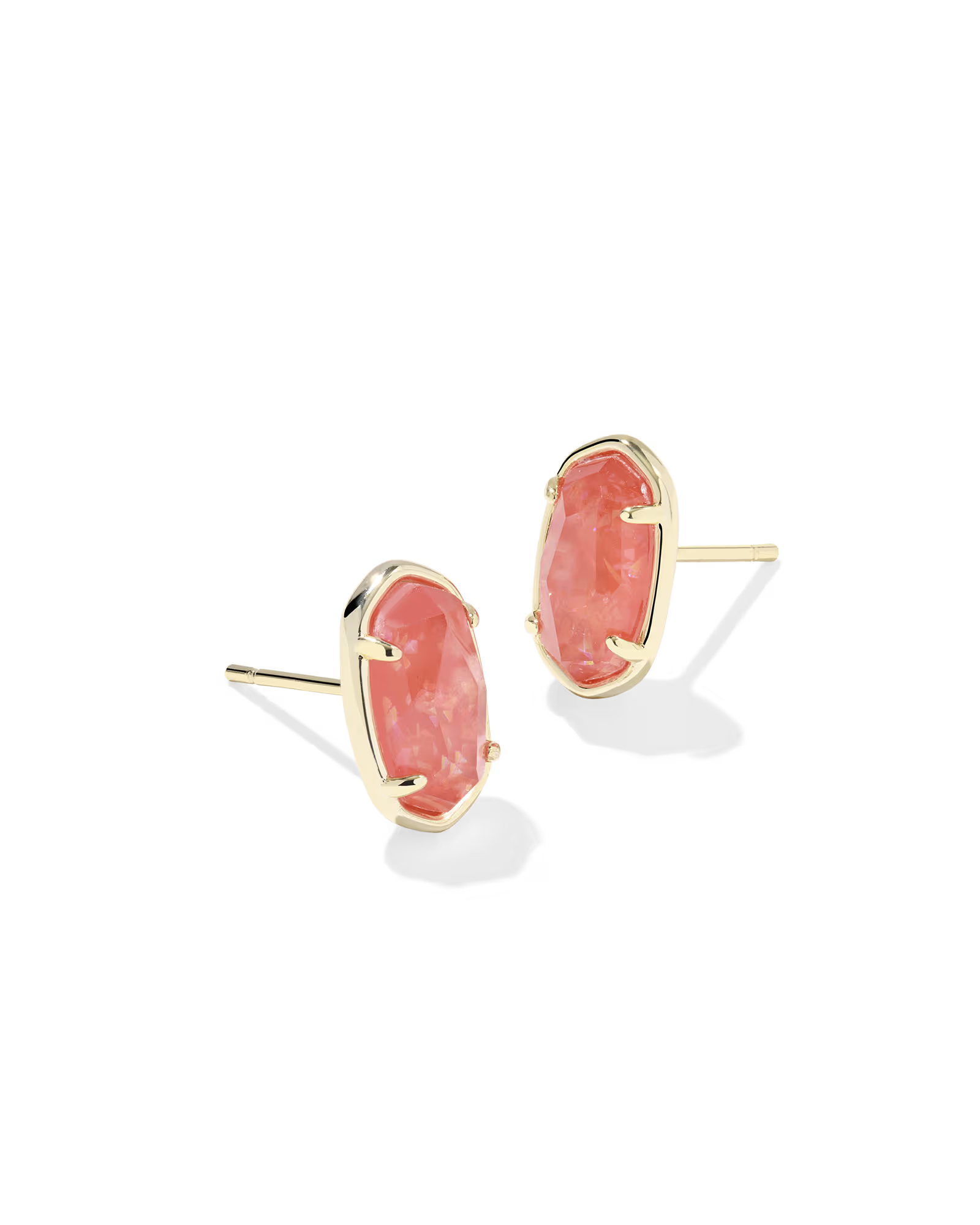Kendra Scott: Grayson Gold Stud Earrings - Pink MOP