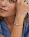 Kendra Scott: Grayson Gold Stretch Bracelet - Rhodium Ivory MOP