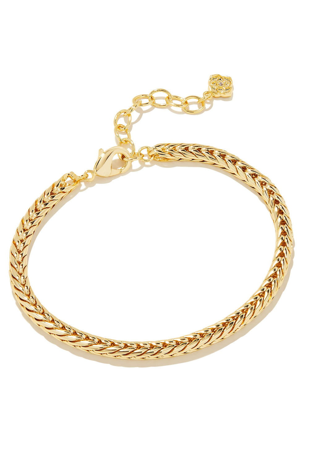 Elaina Gold Friendship Bracelet in Rose Quartz
