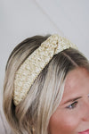 Knotted Rattan Headband - Beige | Makk Fashions