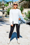 Let's Get Cozy Oversized Sweatshirt - Off White | Makk Fashions