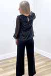 Let's Shine Tonight Sequin Top - Black | Makk Fashions