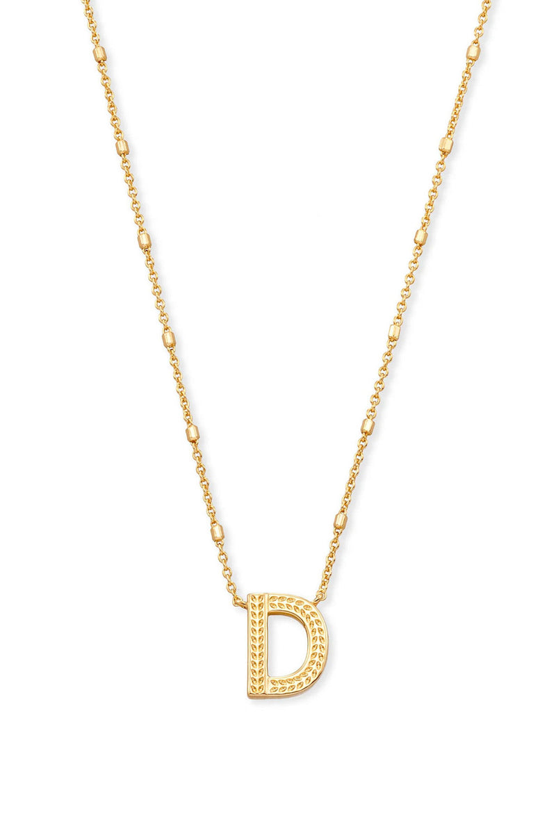 Kendra Scott: Letter D Pendant Necklace - Gold | Makk Fashions