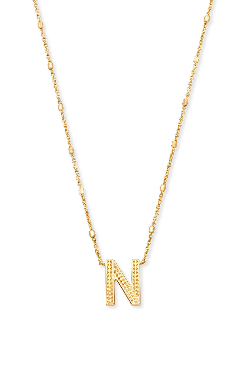 Kendra Scott: Letter N Pendant Necklace - Gold | Makk Fashions