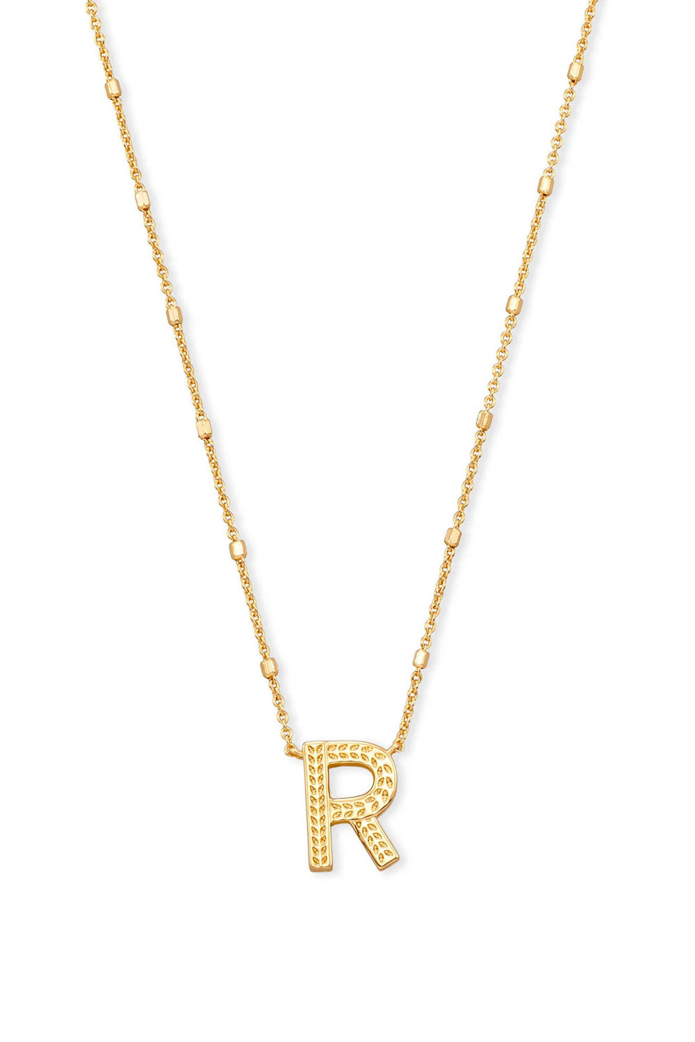 Kendra Scott: Letter R Pendant Necklace - Gold | Makk Fashions