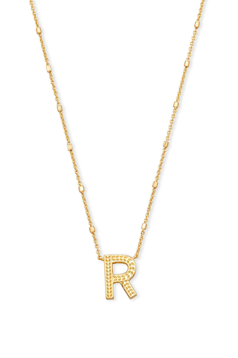 Kendra Scott: Letter R Pendant Necklace - Gold | Makk Fashions