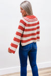 Living Life Striped Sweater - Burnt Orange | Makk Fashions