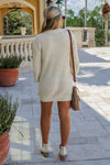 Lost in My Dreams Cable Knit Mini Sweater Dress - Cream | Makk Fashions