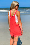 Lotus & Luna: Bright Coral Romper | Makk Fashions