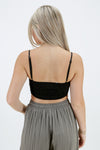 Lotus & Luna: Oasis Crop Top - Black | Makk Fashions